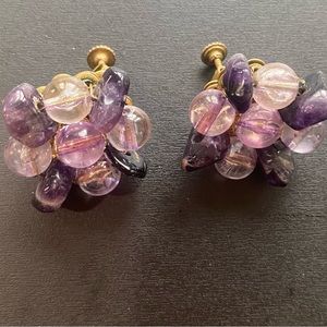 Mark Miriam Haskell purple earrings